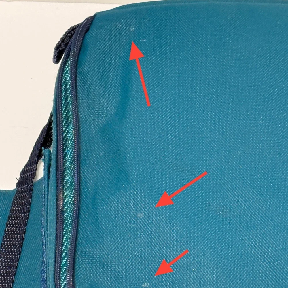 Pyrex Portable Teal Insulated Casserole Carrier Bag Microcore Hot Cold Thermal *